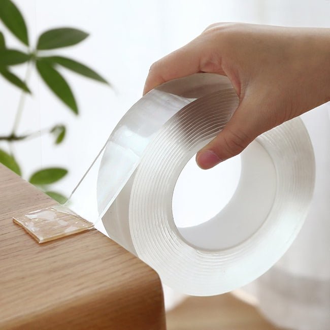 1M/3M/5M Transparent Magic Nano Washable Reusable Double-Sided Tape