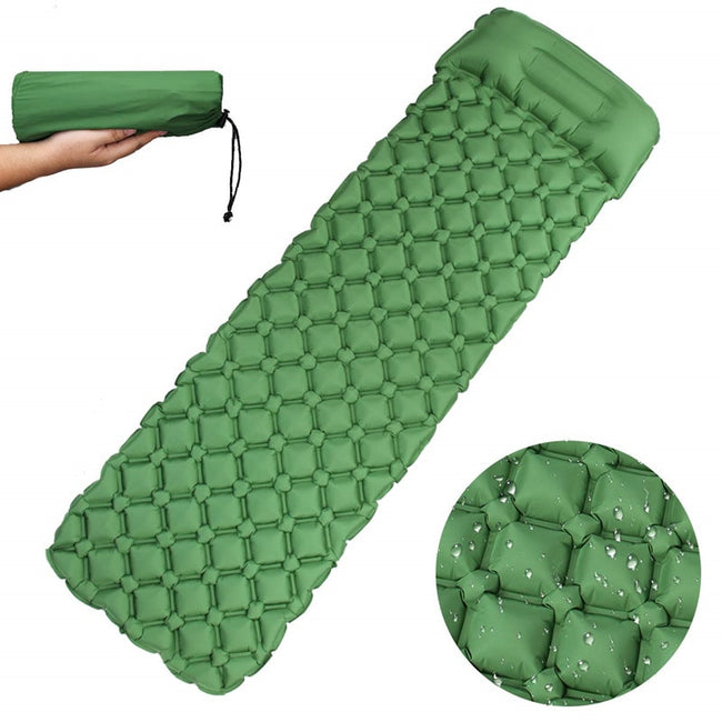 Inflatable Sleeping Air Pad with pillow