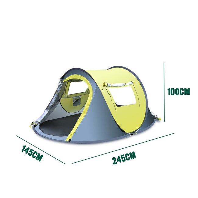 Instant Pop-up Family Camping Tent for 3-4 Person
